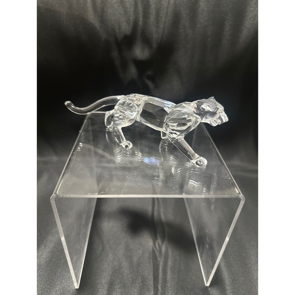 Swarovski Other - Swarovski Panther Figurine Crystal Clear 5‎ Inch Excellent Faceted Animal Decor
